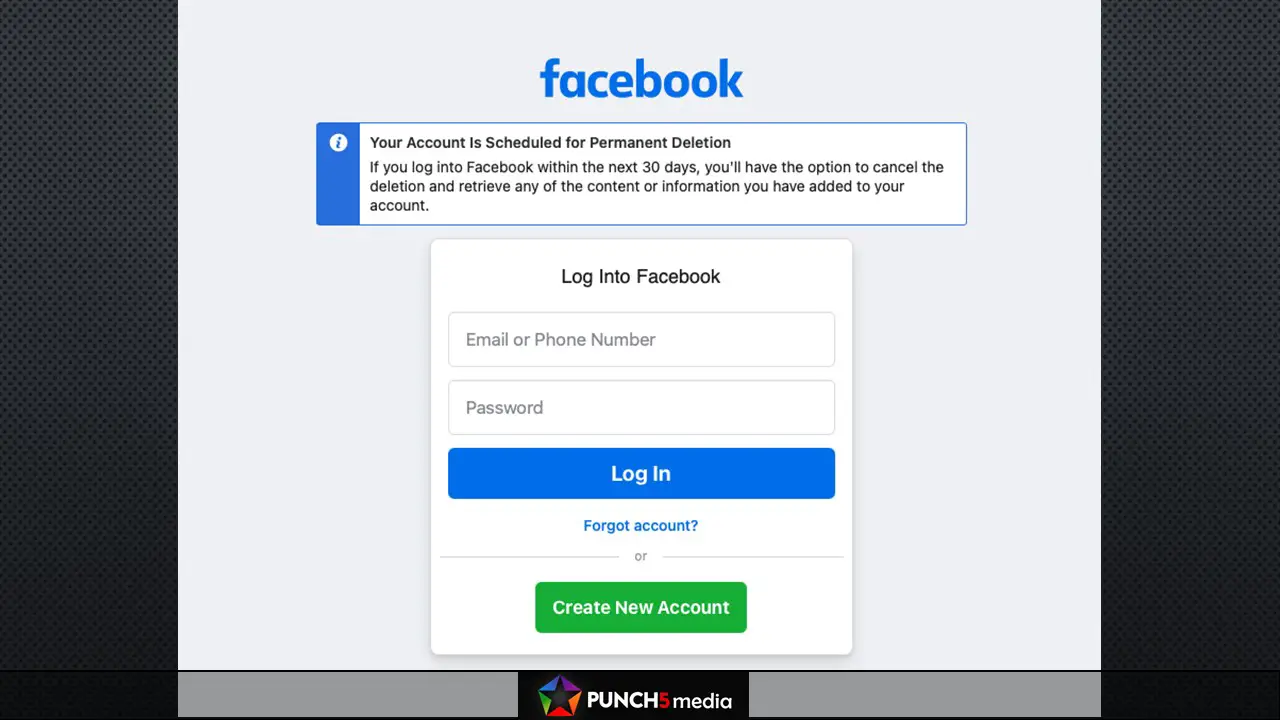 How to Recover Deleted Facebook Account - Cancel Deletion