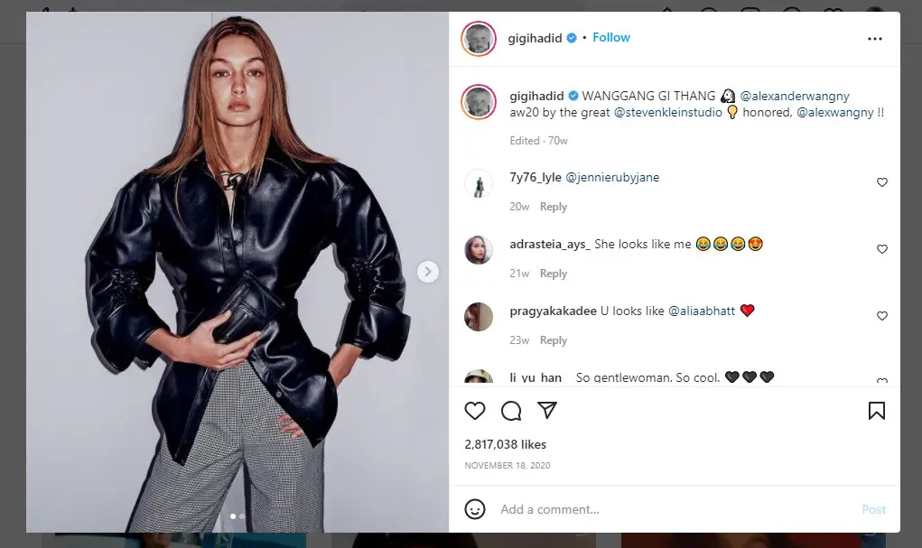 Instagram Influencer - Gigi Hadid