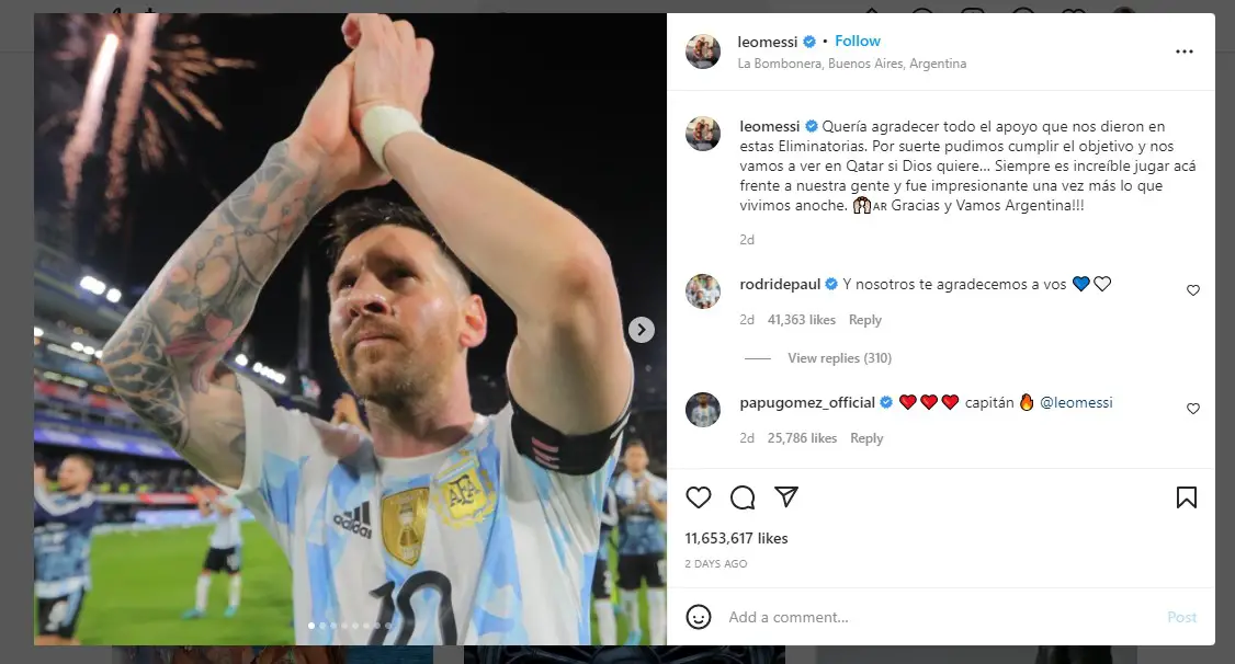 Instagram Influencer - Lionel Messi