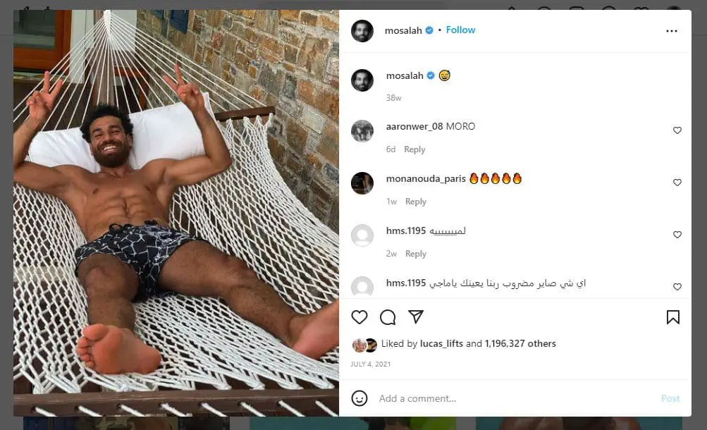Instagram Influencer - Mohamed Salah