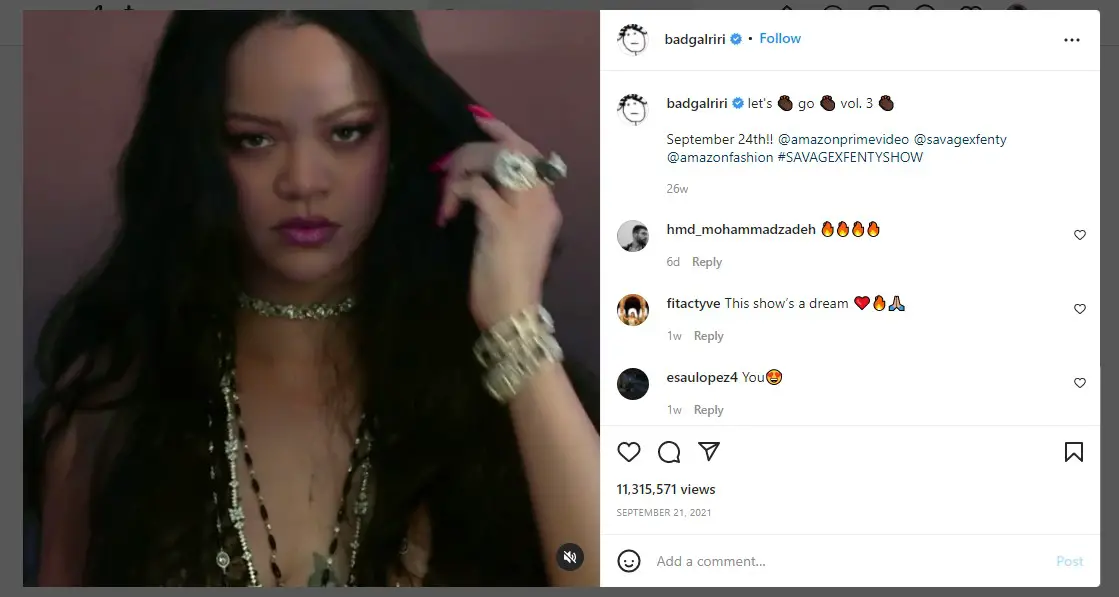 Instagram Influencer - Rihanna