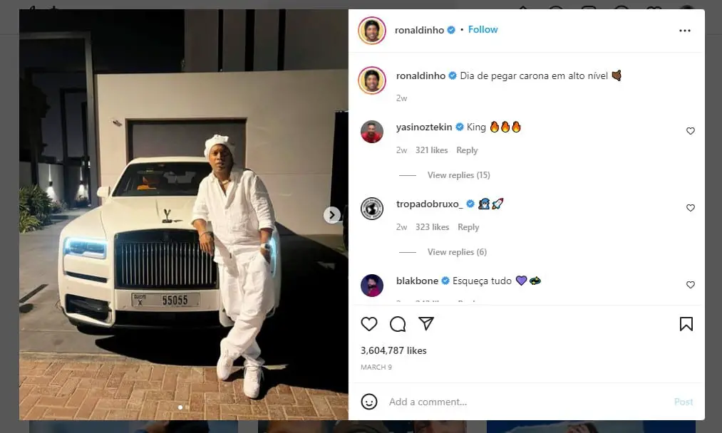 Instagram Influencer - Ronaldinho