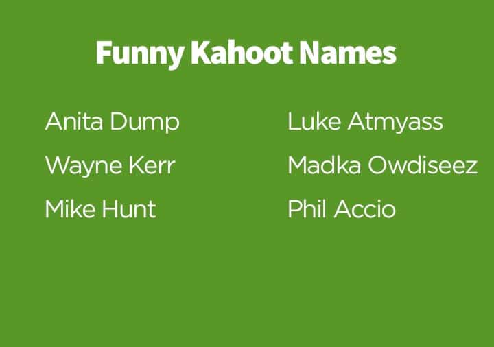 Funny Kahoot Names