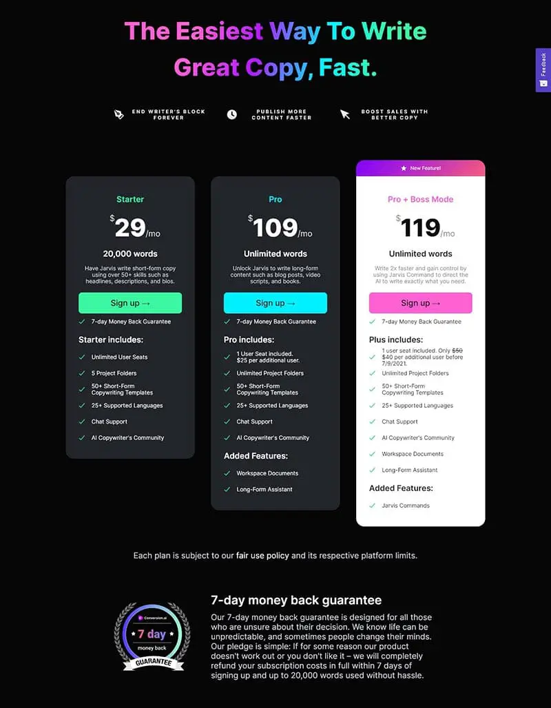 Jasper Plans and Pricing